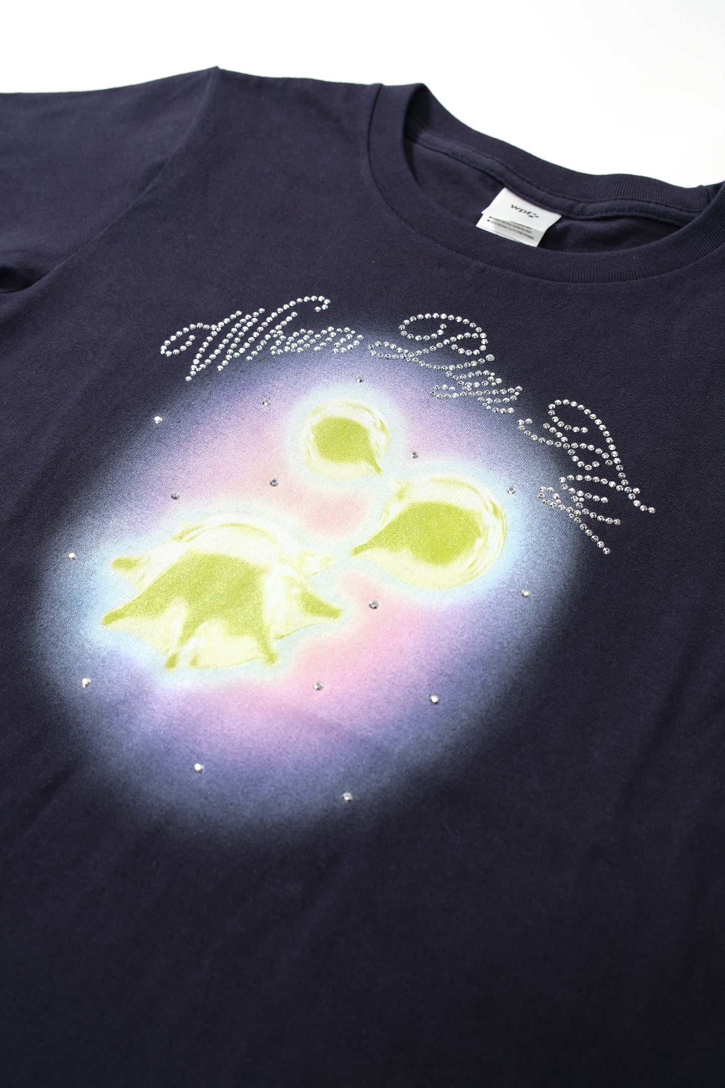 Rhinestone T-shirts/navy