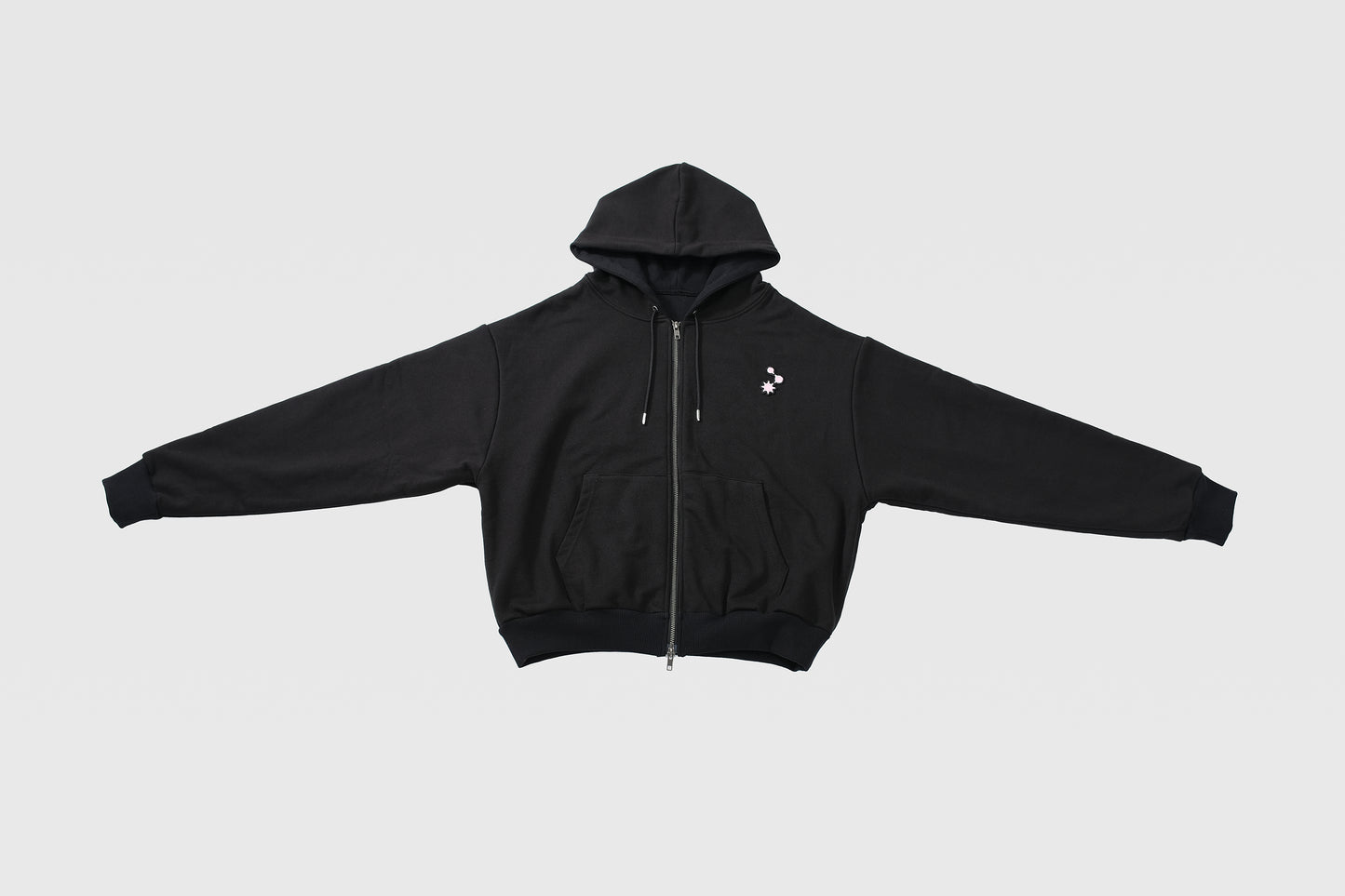 Logo patch hoodie/black