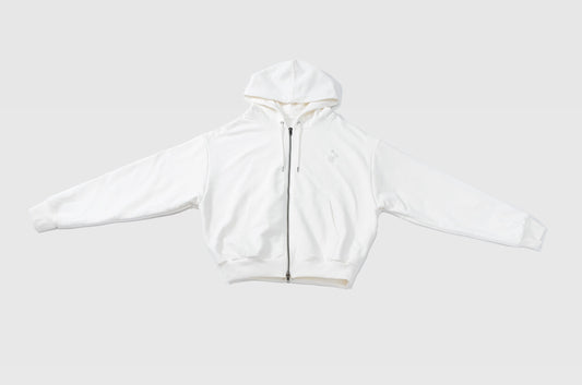 Logo patch hoodie/white
