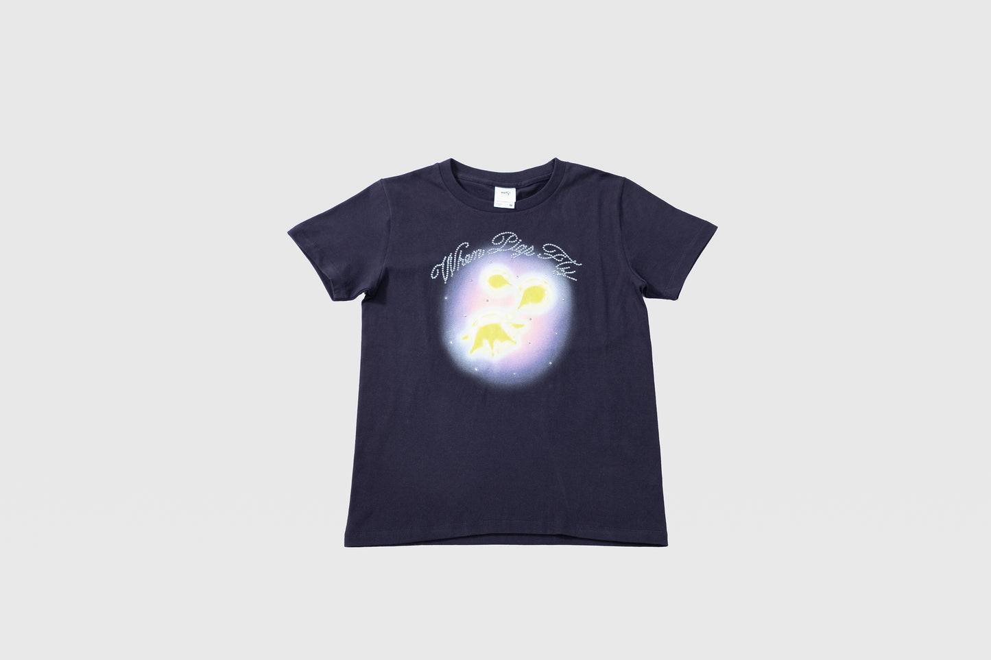 Rhinestone T-shirts/navy